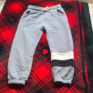 Little Bipsy Kids Light Blue Fleece Jogger Pants with Contrast Cuff